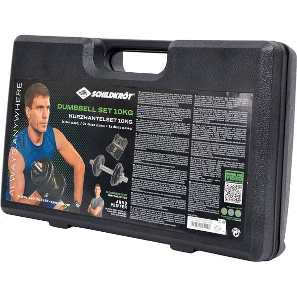 Thumbnail - SCHILDKRÖT FITNESS KURZ-HANTELSET 10kg im ABS-Kunststoffkoffer