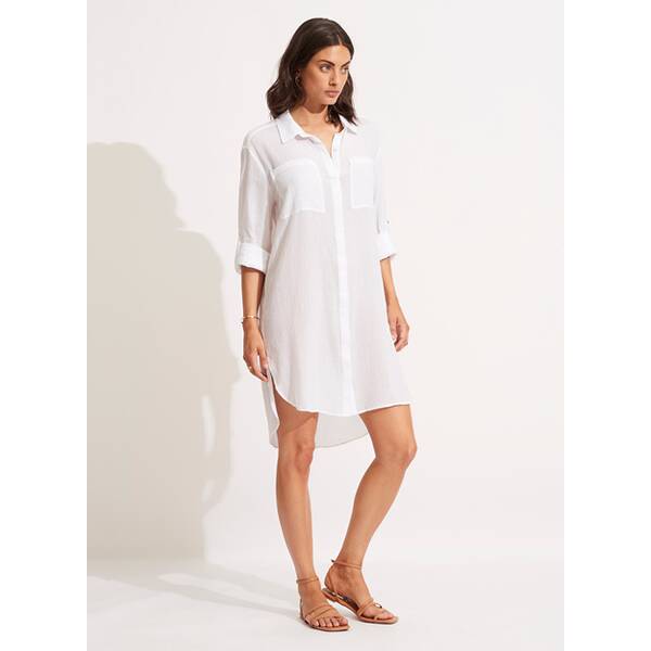 Thumbnail - SEAFOLLY Damen Strandkleid /-Hemd "Crinkle Twill Beach Shirt"