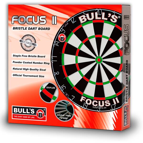 Thumbnail - BULLS BULL'S Dartboard Focus II Bristle Dart Board