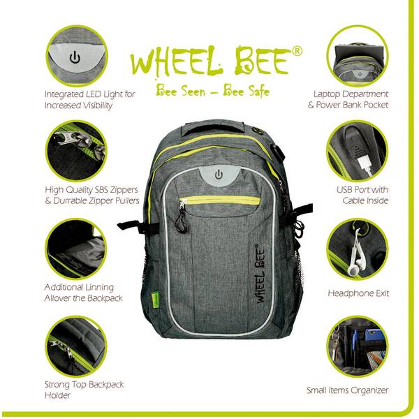 Thumbnail - WHEEL BEE ® Backpack Revolution - Grey