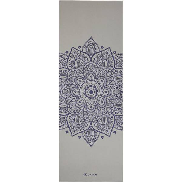 Thumbnail - GAIAM YOGAMATTE SUSTAINED GREY SUNDIAL FLOWER 5MM CLASSIC PRINTED