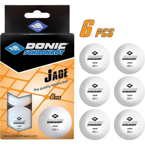 Thumbnail - DONIC SCHILDKRÖT Donic-Schildkröt Tischtennisball Jade, Poly 40+ Qualität, 6 Stk. im Blister, weiß