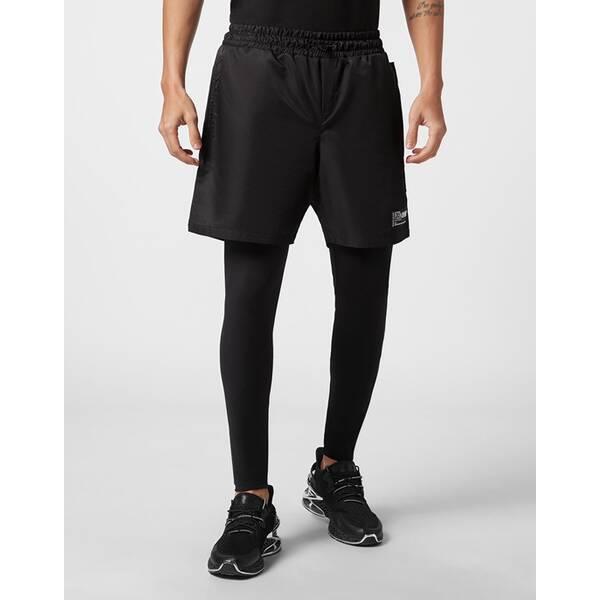 Thumbnail - PLEIN SPORT Herren Tight M 2-in-1-Laufshorts
