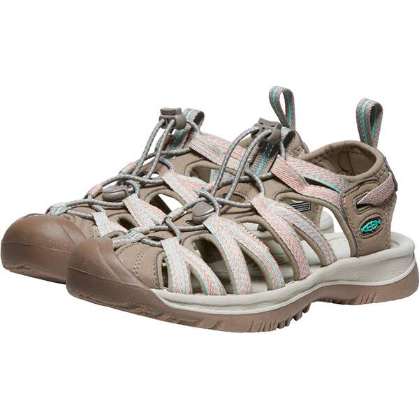Thumbnail - KEEN Damen Trekkingsandale WHISPER W-TAUPE/CORAL