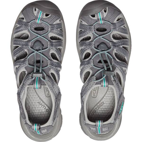 Thumbnail - KEEN Damen Trekkingsandale WHISPER W-MEDIUM GREY/PEACOCK GREEN