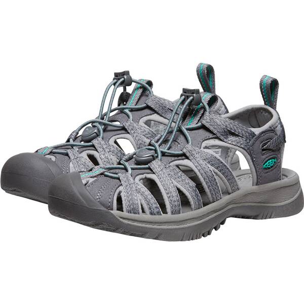Thumbnail - KEEN Damen Trekkingsandale WHISPER W-MEDIUM GREY/PEACOCK GREEN