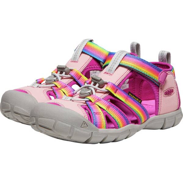 Thumbnail - KEEN Kinder Sandalen SEACAMP II CNX Y-RAINBOW/FESTIVAL FUCHSI
