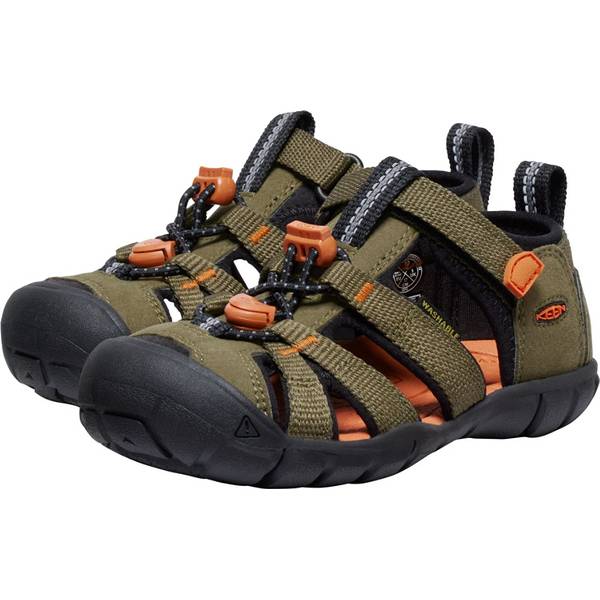 Thumbnail - KEEN Kinder Sandalen SEACAMP II CNX C-DARK OLIVE/GOLD FLAME