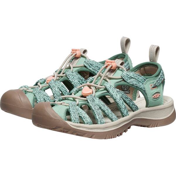 Thumbnail - KEEN Damen Trekkingsandale WHISPER W-GRANITE GREEN/PEACH PARFAIT
