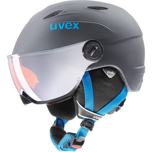 Thumbnail - UVEX Kinder Helm Kinder Visierhelm Junior Visor Pro Titanium-Lime 46-52 cm