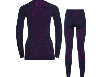 ODLO Damen Funktionswäsche-Set Fundamentals Performance Warm Blau