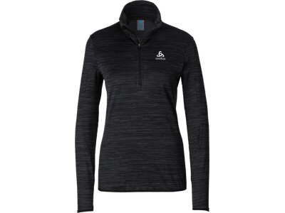ODLO Damen Rolli Mid layer 1/2 zip STEAM Schwarz