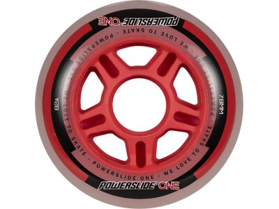 POWERSLIDE Inlineskates-Rollen-Set One Wheels 76mm Rot