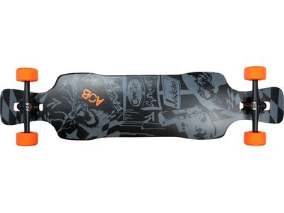 AOB Skateboard Longboard Black Shot Schwarz