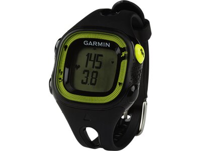 GARMIN Laufuhr Forerunner 15 Schwarz / Grün (Standard) mit Herzfrequenz-Brustgurt Schwarz