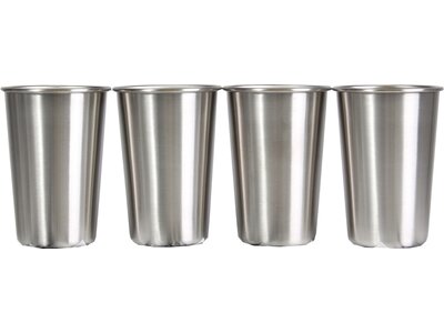 McKINLEY Geschirr Becher Edelstahl-Becher Set Grau