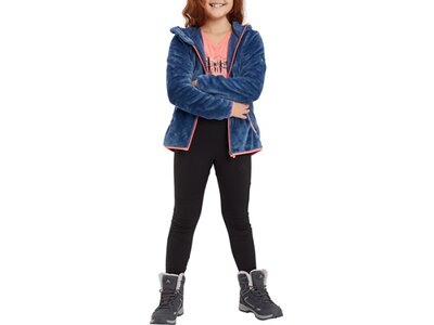 McKINLEY Kinder Unterjacke Kapuzen Fleecejacke Maya II Blau
