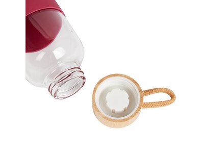 ENERGETICS Trinkbehälter Ux.-Trinkflasche Glass Bottle Bamboo II Rot