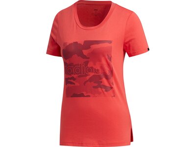 ADIDAS Damen Shirt BOXED CAMO T Rot