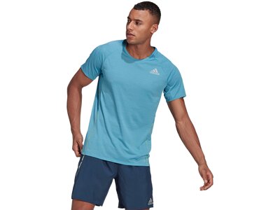 ADIDAS Herren Laufshirt "Runner Tee" Kurzarm Blau