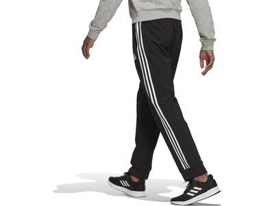 adidas Herren AEROREADY Essentials Tapered Cuff Woven 3-Streifen Hose Schwarz