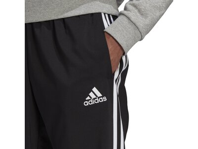 adidas Herren AEROREADY Essentials Tapered Cuff Woven 3-Streifen Hose Schwarz