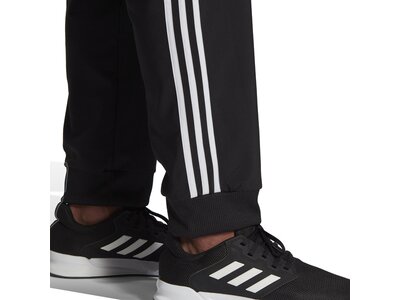 adidas Herren AEROREADY Essentials Tapered Cuff Woven 3-Streifen Hose Schwarz