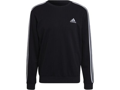 adidas Herren Essentials French Terry 3-Streifen Sweatshirt Schwarz