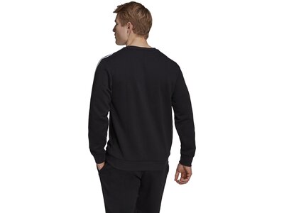 adidas Herren Essentials French Terry 3-Streifen Sweatshirt Schwarz