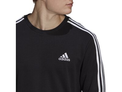 adidas Herren Essentials French Terry 3-Streifen Sweatshirt Schwarz