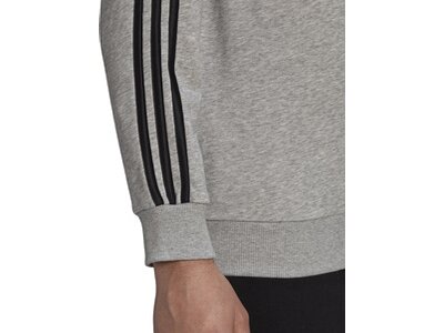 adidas Herren Essentials French Terry 3-Streifen Sweatshirt Silber