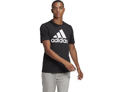 adidas Herren Essentials Big Logo T-Shirt Schwarz
