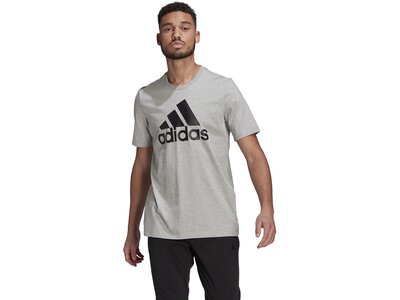 adidas Herren Essentials Big Logo T-Shirt Silber