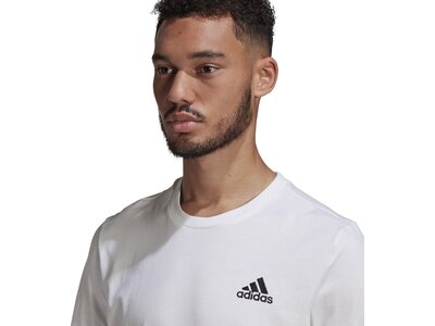 adidas Herren Essentials Embroidered Small Logo T-Shirt Grau