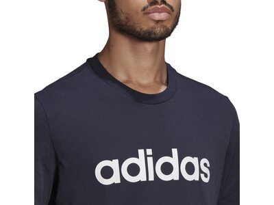 adidas Herren Essentials Embroidered Linear Logo T-Shirt Schwarz