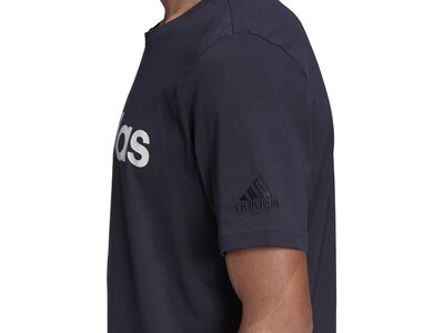 adidas Herren Essentials Embroidered Linear Logo T-Shirt Schwarz