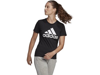 ADIDAS Damen Shirt Damen T-Shirt Essentials Logo Schwarz