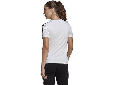 ADIDAS Damen Shirt LOUNGEWEAR Essentials Slim 3-Streifen Weiß