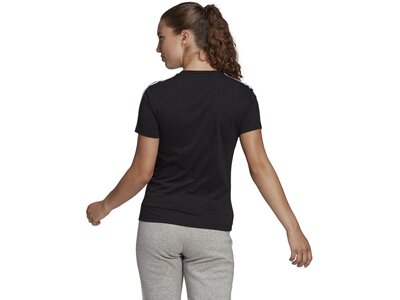 ADIDAS Damen Shirt LOUNGEWEAR Essentials Slim 3-Streifen Schwarz