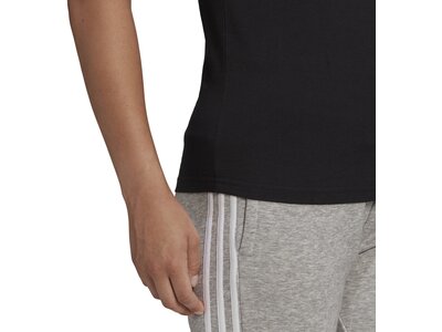 ADIDAS Damen Shirt LOUNGEWEAR Essentials Slim 3-Streifen Schwarz