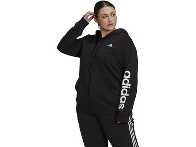 adidas Damen Essentials Logo Kapuzenjacke – Große Größen Schwarz