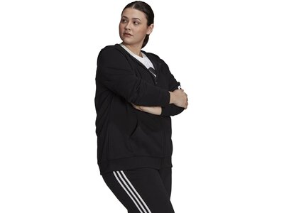 adidas Damen Essentials Logo Kapuzenjacke – Große Größen Schwarz