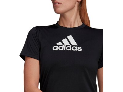 adidas Damen Primeblue Designed 2 Move Logo Sport T-Shirt Schwarz