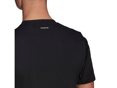 ADIDAS Herren Tennis Shirt "Club 3 Stripes" Kurzarm Schwarz