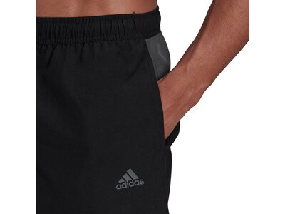 adidas Herren Short-Length Colorblock 3-Streifen Badeshorts Schwarz
