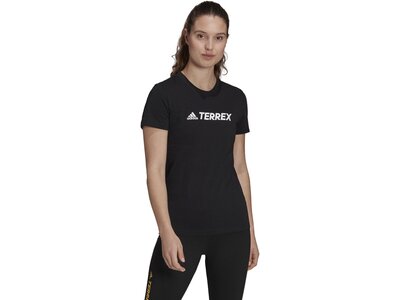 adidas Damen TERREX Classic Logo T-Shirt Schwarz