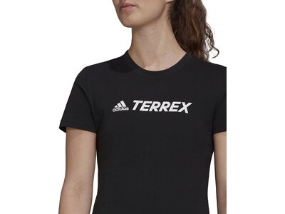 adidas Damen TERREX Classic Logo T-Shirt Schwarz