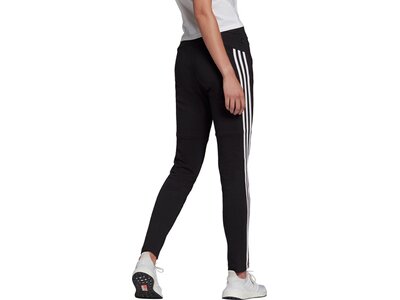 adidas Damen Sportswear 3-Streifen Skinny Hose Schwarz