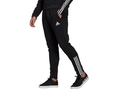 adidas Herren Essentials Matte Cut 3-Streifen Hose Schwarz