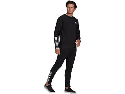 adidas Herren Essentials Matte Cut 3-Streifen Hose Schwarz